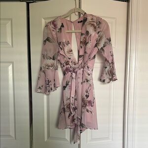 Floral Pink Women's Romper
